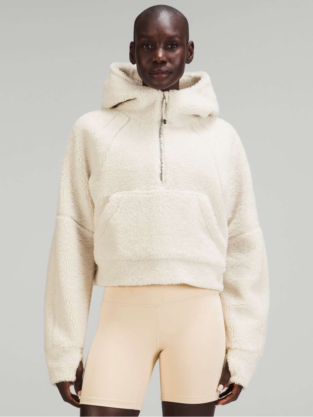 Lululemon Scuba Oversized Half-Zip Fleece Hoodie
White/Cream Sherpa